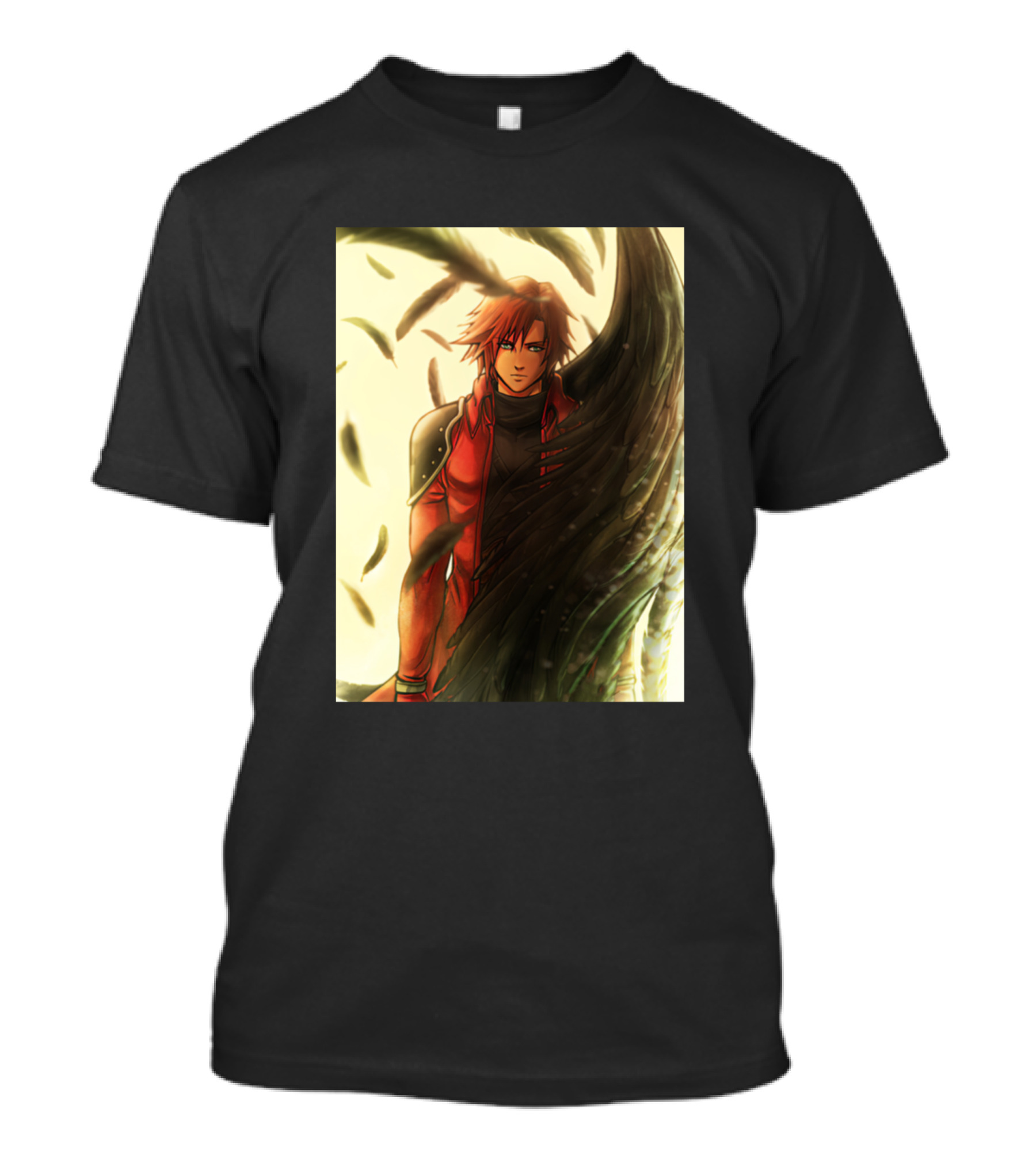First Class Military Anime Winged Warrior Character T-Shirt
