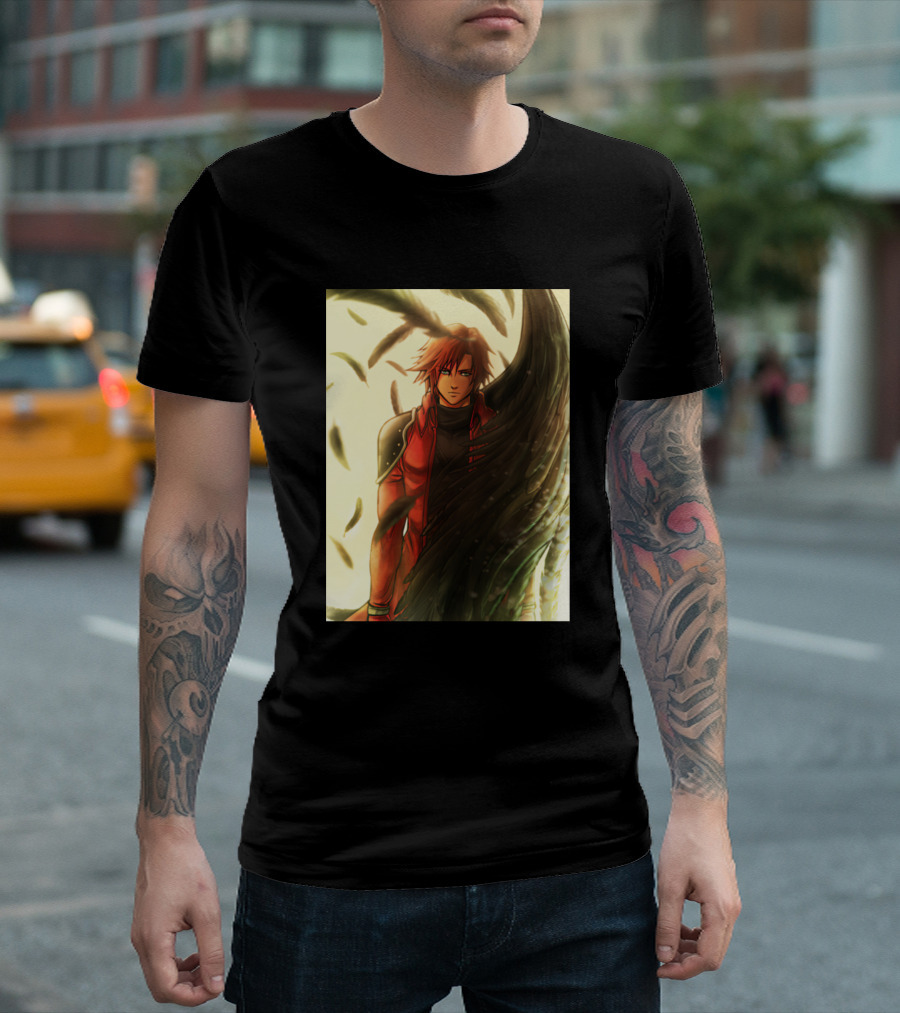 First Class Military Anime Winged Warrior Character T-Shirt