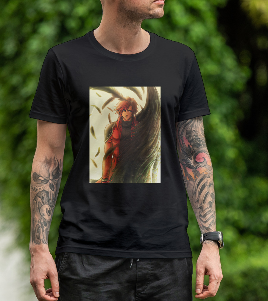 First Class Military Anime Winged Warrior Character T-Shirt
