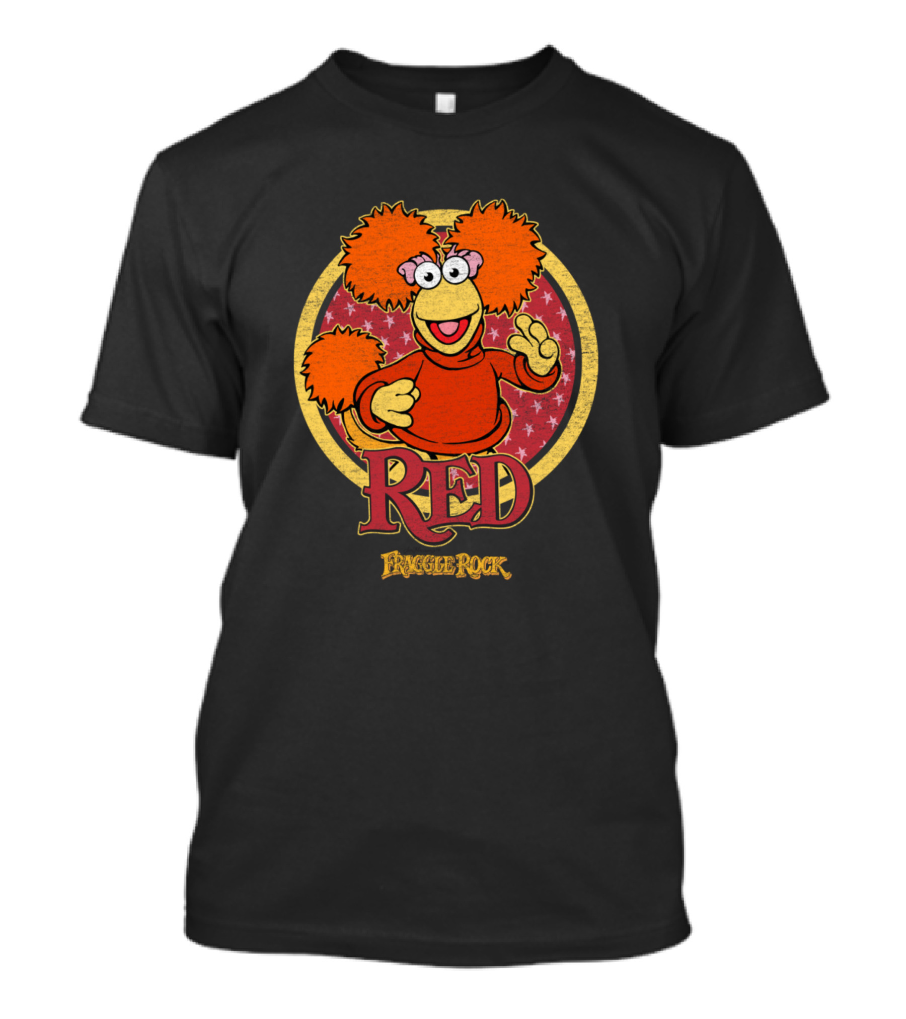 Fraggle Rock Red Character Vintage Star Circle T-Shirt