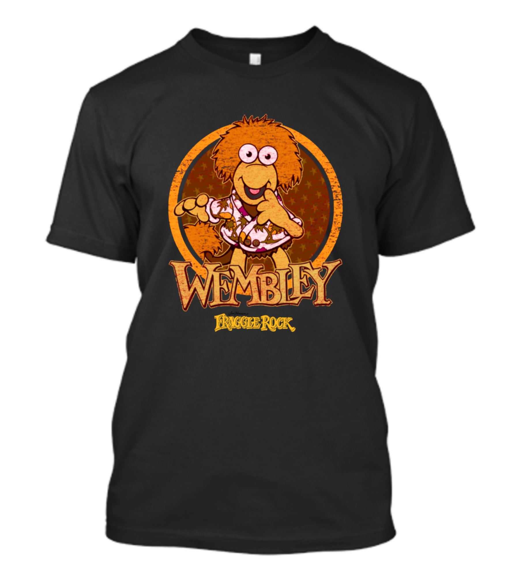 Wembley Character From Fraggle Rock Retro Circle T-Shirt