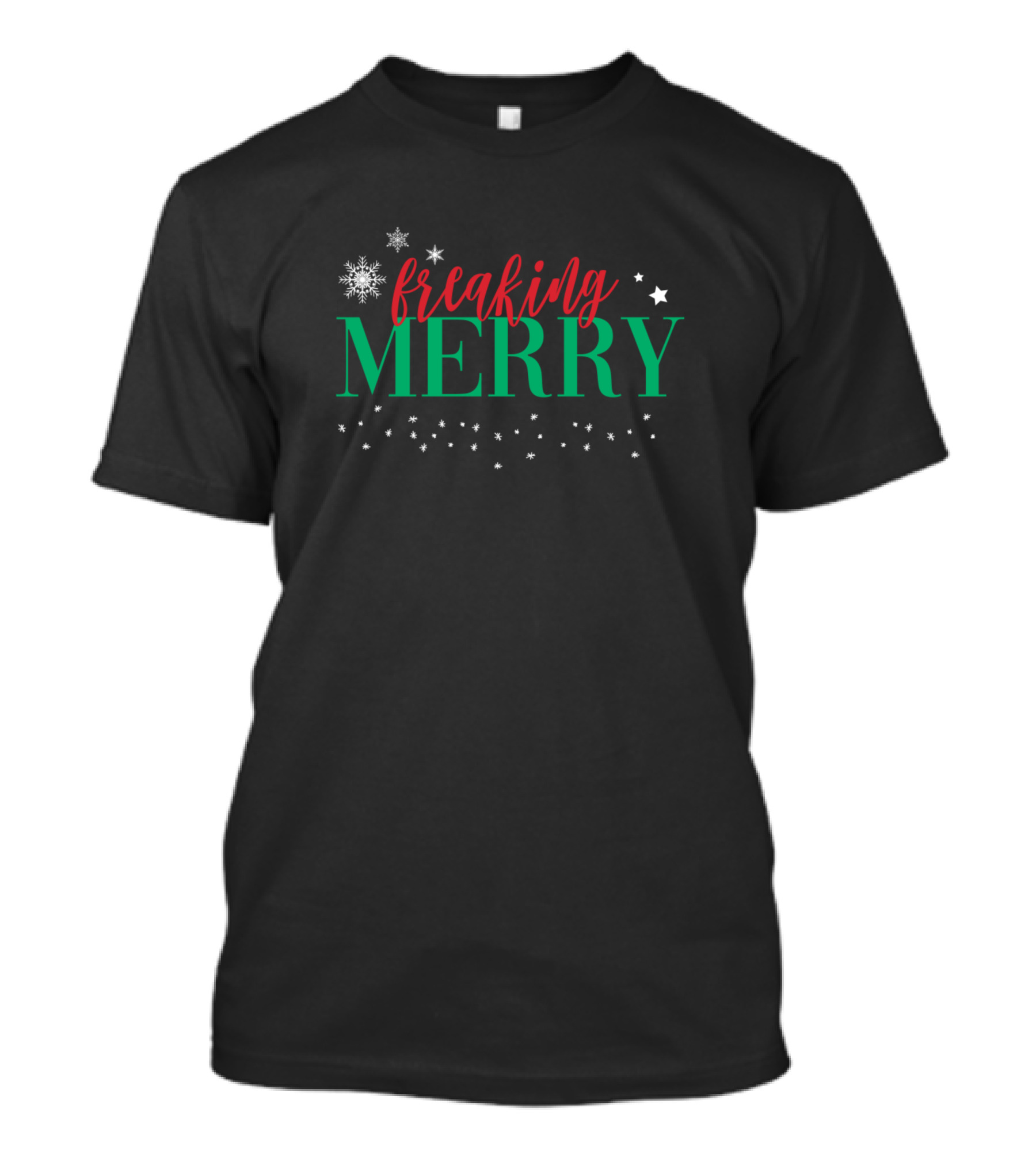 Freaking Merry Christmas Snowflakes Stars T-Shirt