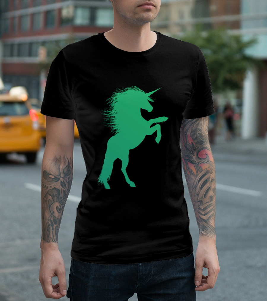 Green Gradient Unicorn T-Shirt