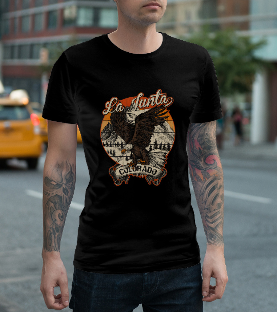 La Junta Colorado Bald Eagle Retro Vintage Aesthetic T-Shirt