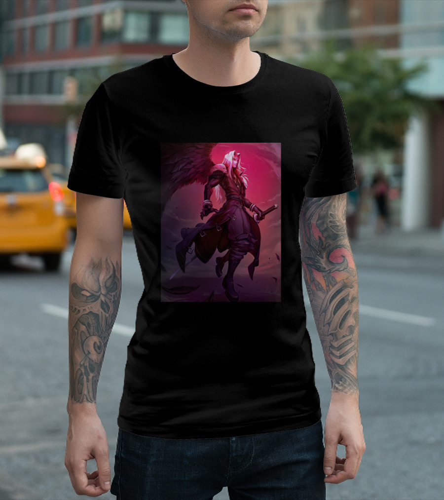 My Fantasy Angel Mysterious Warrior With Wings And Sword T-Shirt