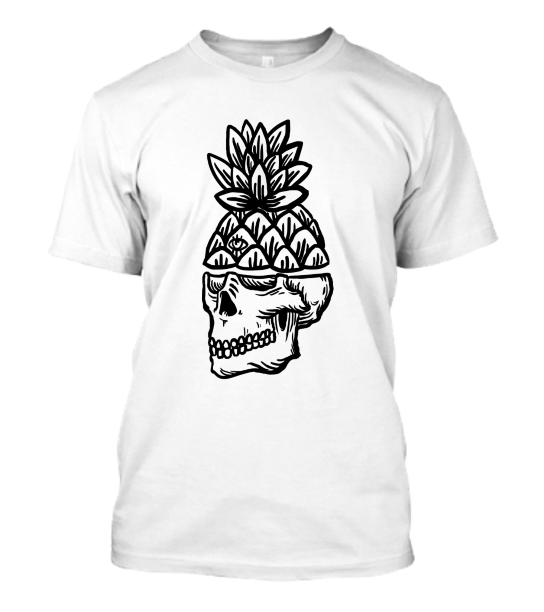 Pineaskull Skull Pineapple Head T-Shirt