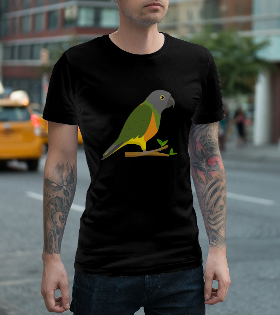 Senegal Parrot Colorful Bird Branch T-Shirt