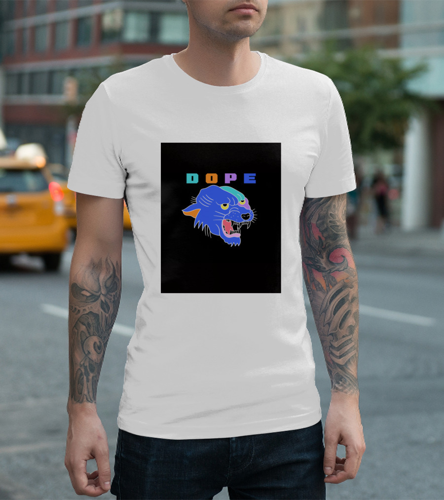 DOPE Street Cat Panther Head T-Shirt
