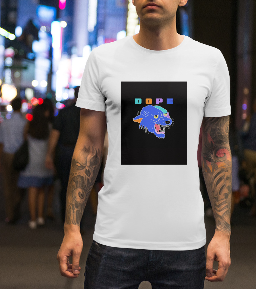 DOPE Street Cat Panther Head T-Shirt