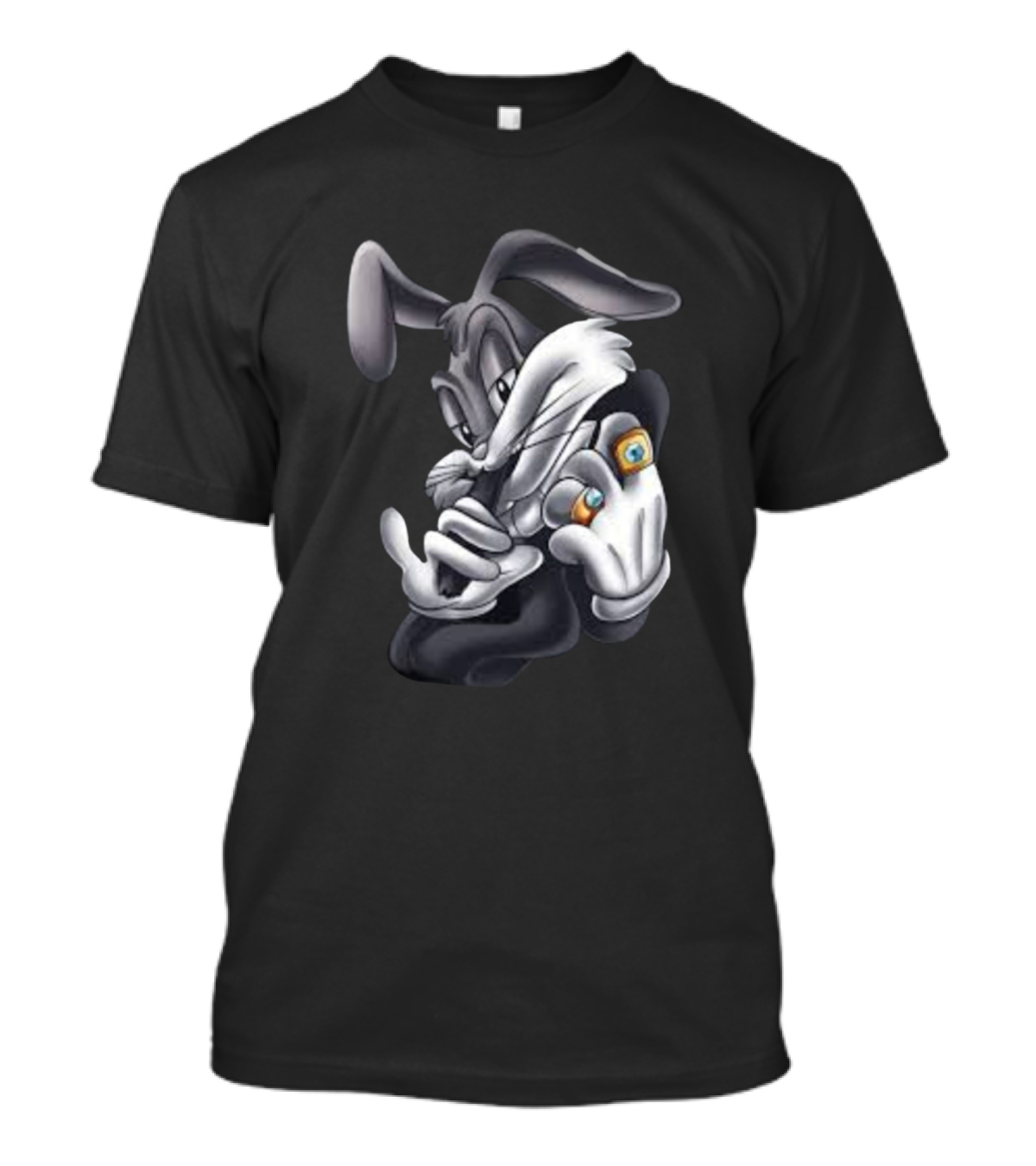 Thugz Bunny Cartoon Character With Jewelry And Attitude T-Shirt