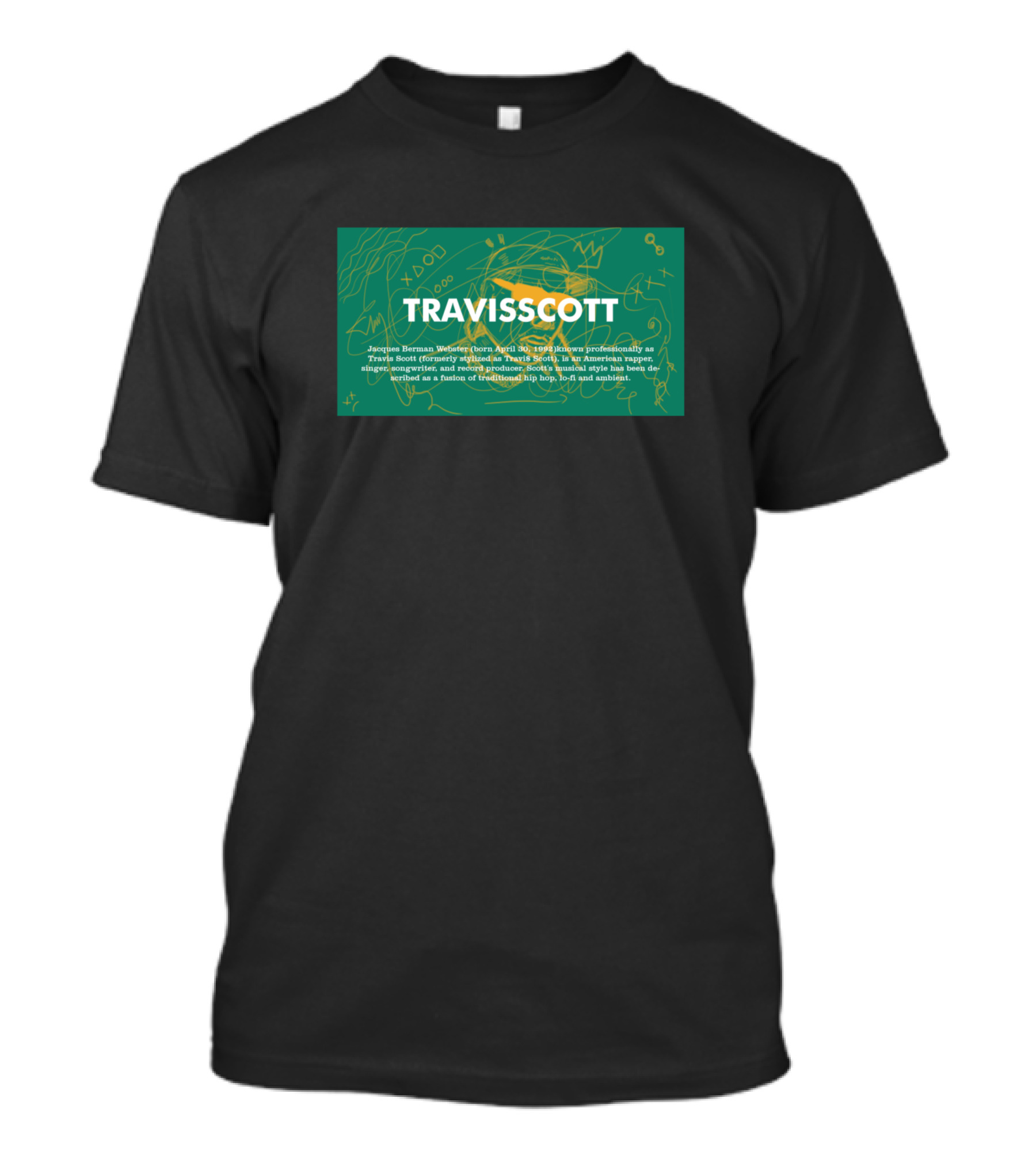 TRAVIS SCOTT: Jaques Berman Webster II X Box Innovative Style Trendsetter T-Shirt