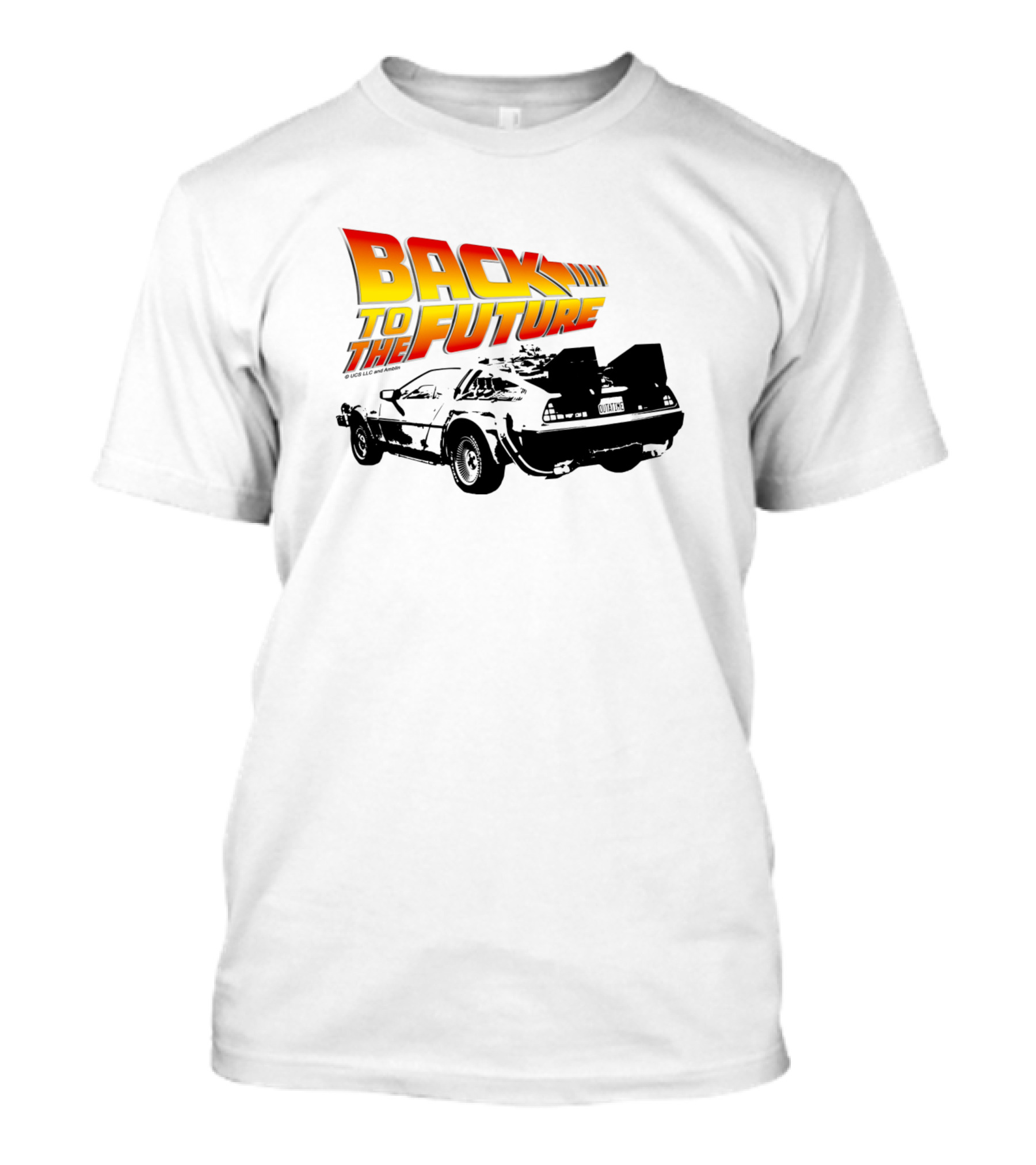 Back To The Future Delorean Stencil Fan Movie Logo Time Machine T-Shirt