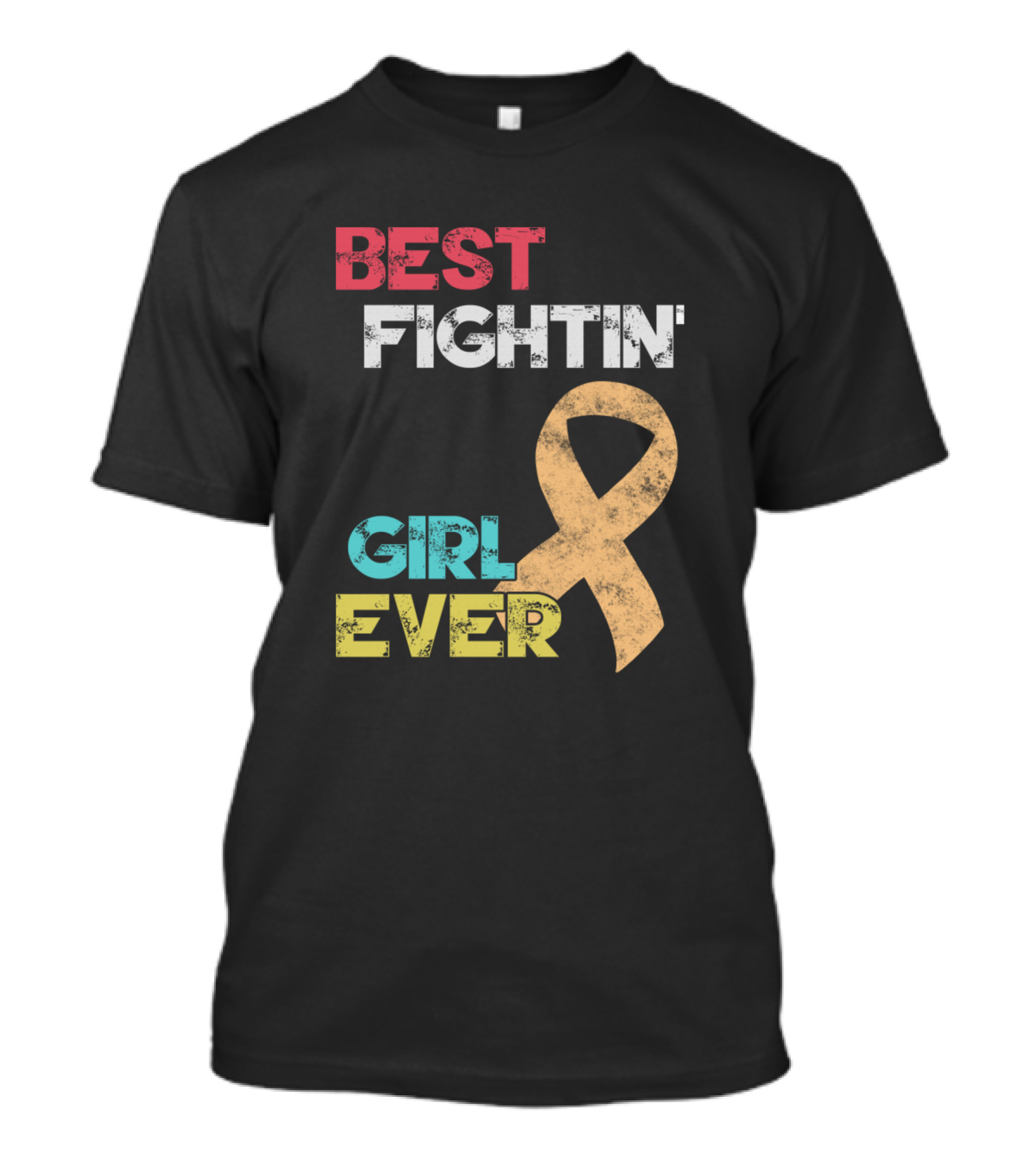Best Fightin' Girl Ever Endometrial Cancer Awareness T-Shirt