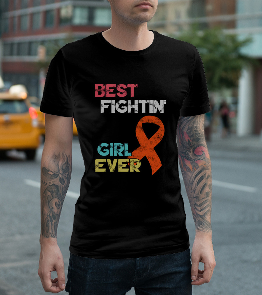 Best Fightin Girl Ever Multiple Sclerosis Awareness T-Shirt