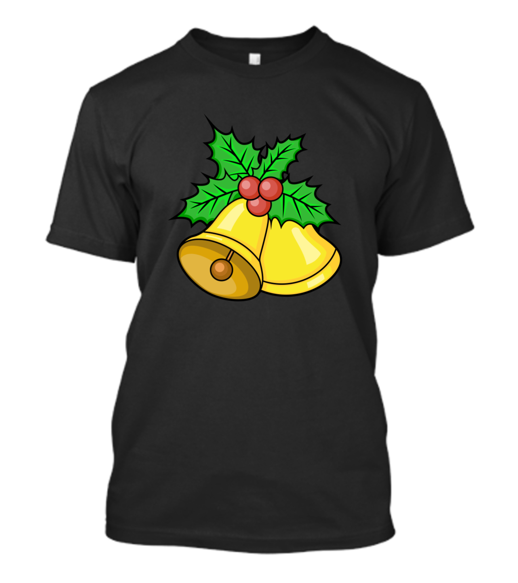 Christmas Xmas Bells With Holly And Berries T-Shirt