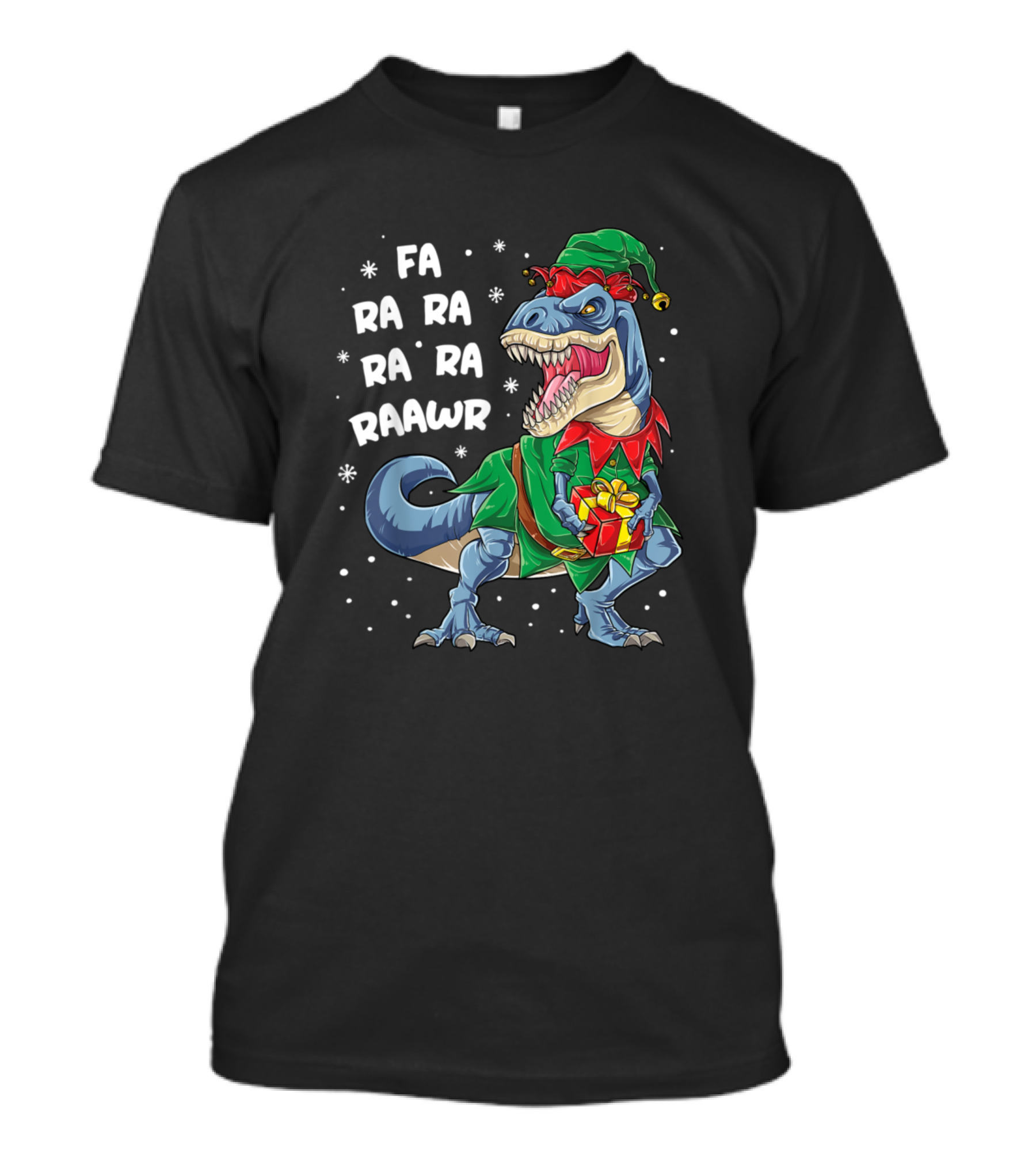 Dinosaur Christmas Fa Ra Ra Rawr Rex Elf Gift Present T-Shirt