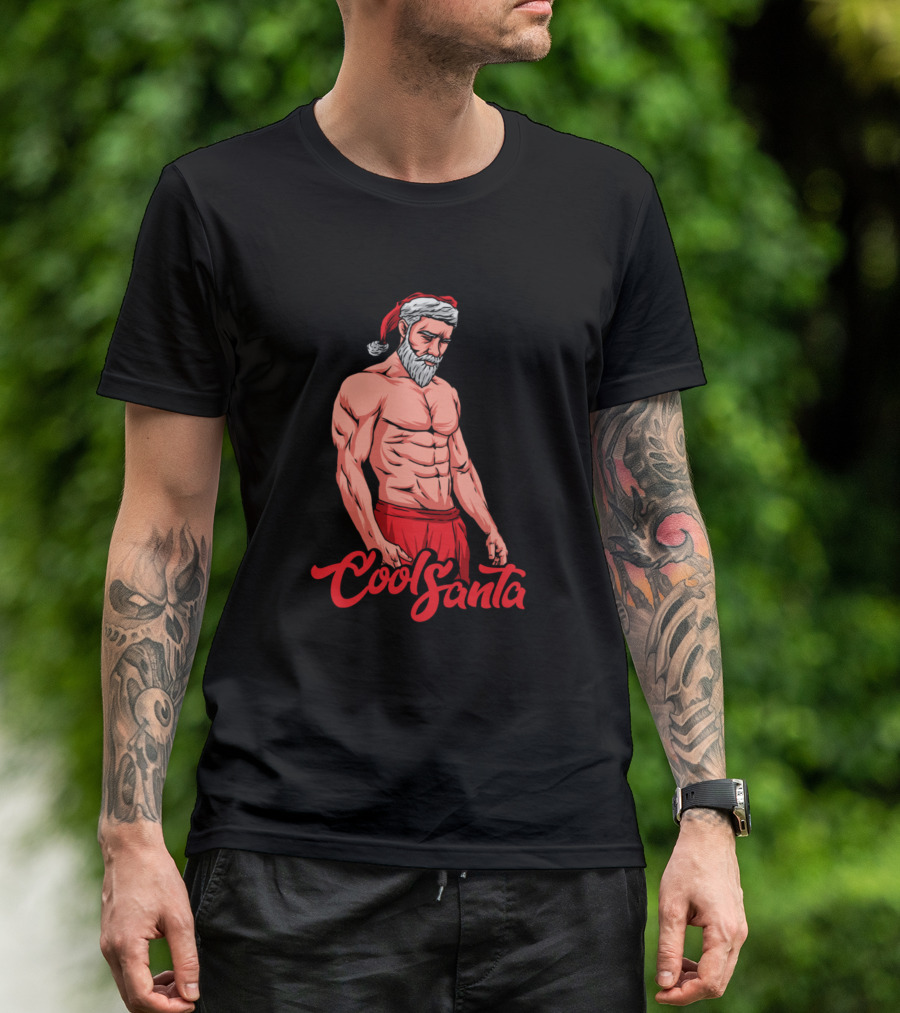Cool Santa Buff Muscular Claus T-Shirt