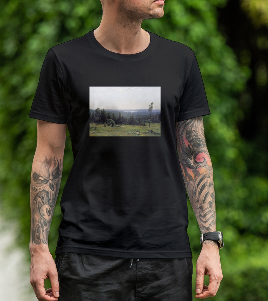 Forest Distance Ivan Shishkin Landscape Painting T-Shirt