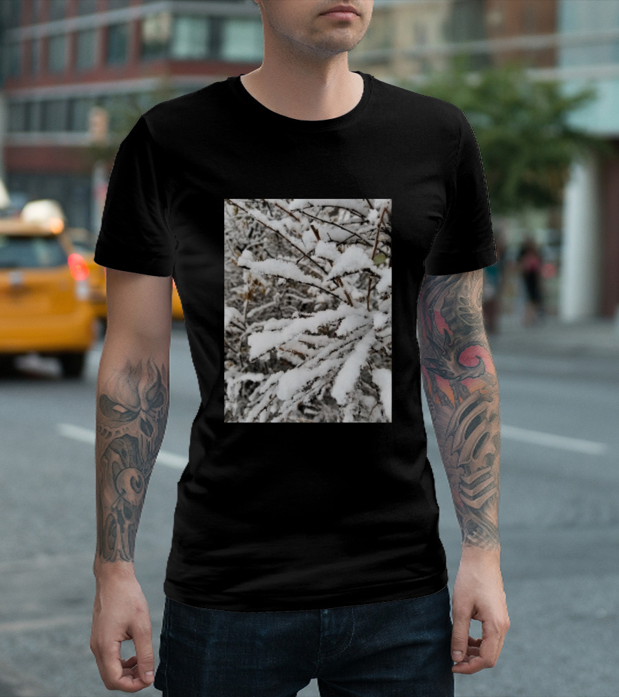 Fresh Winter Snow Fall on Branches T-Shirt