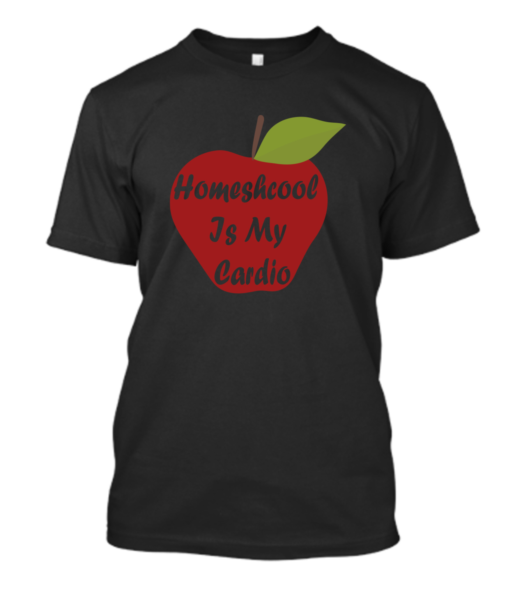 Homeshcool Is My Cardio Apple Motif T-Shirt