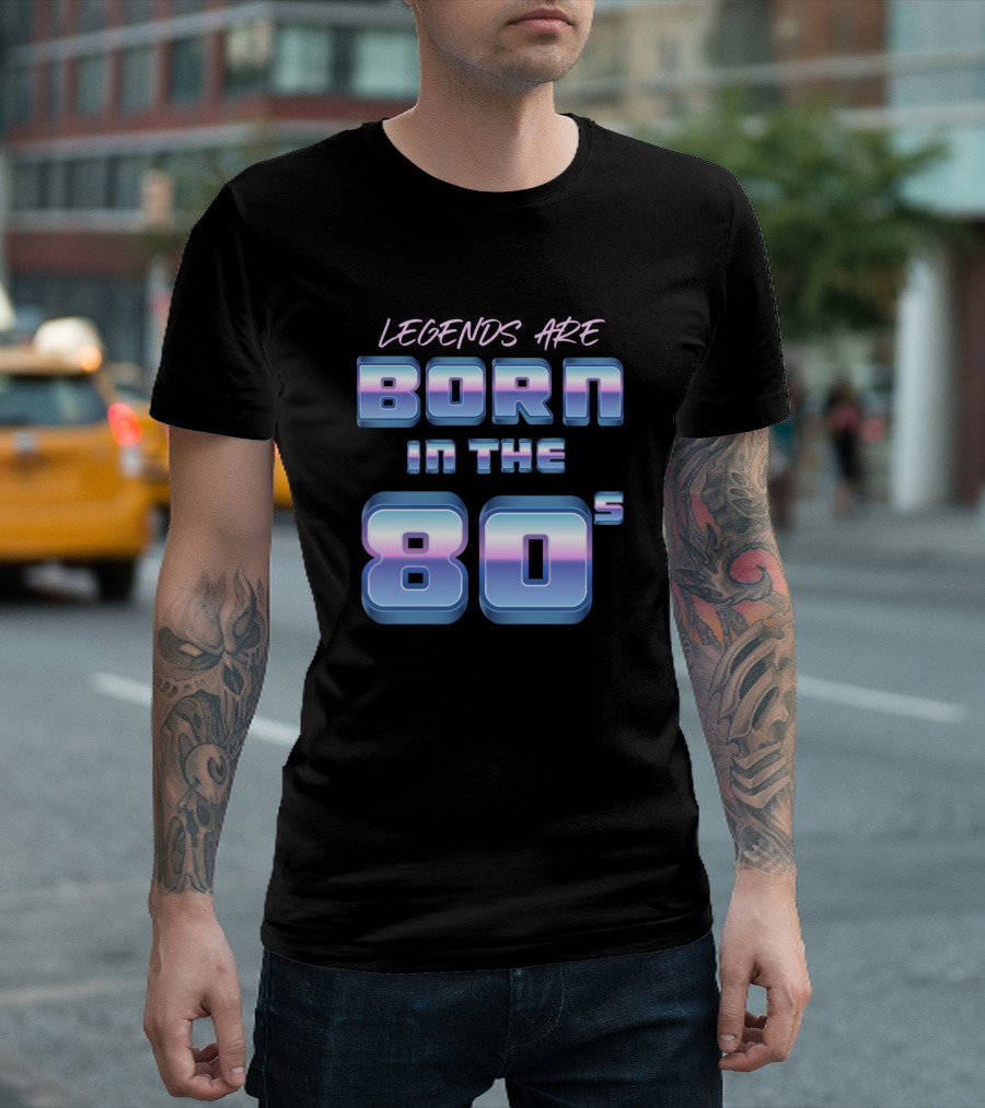Icons Of The 80S Born Legends Birthday T-Shirt