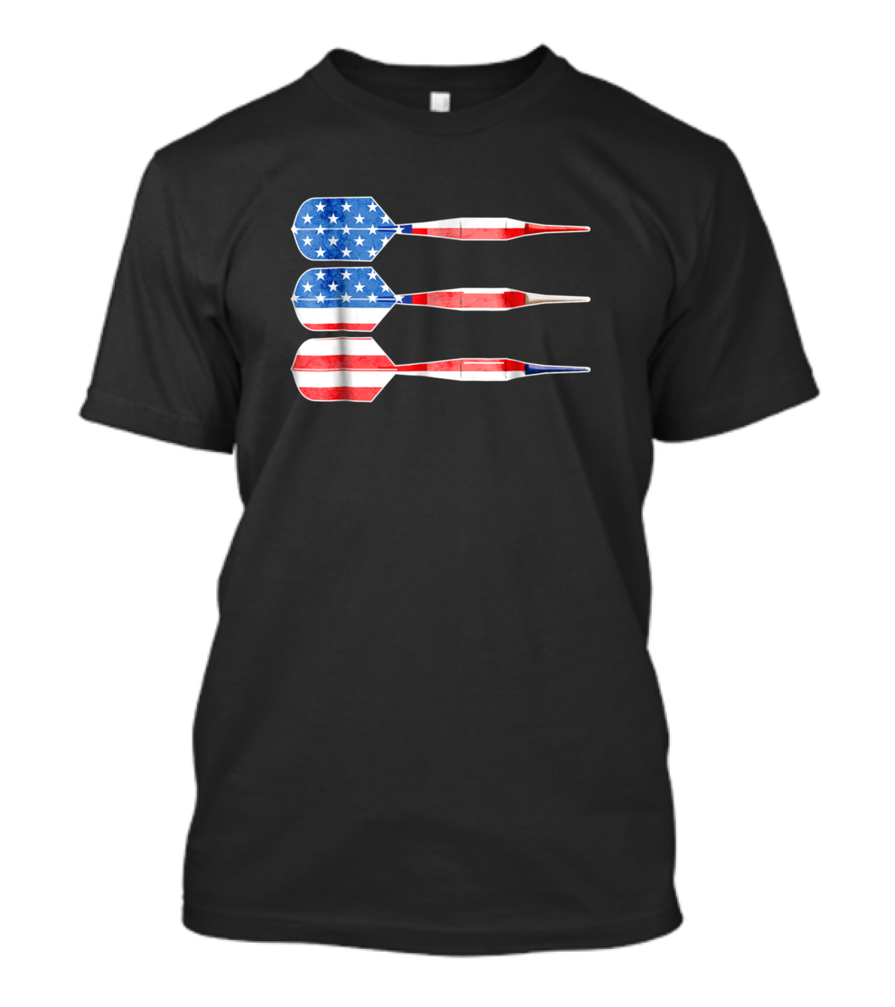 Patriotic American July 4th Stars And Stripes Darts T-Shirt