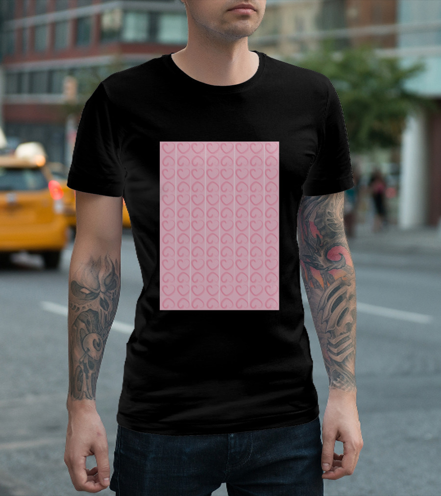 Pink Love Repeating Heart T-Shirt