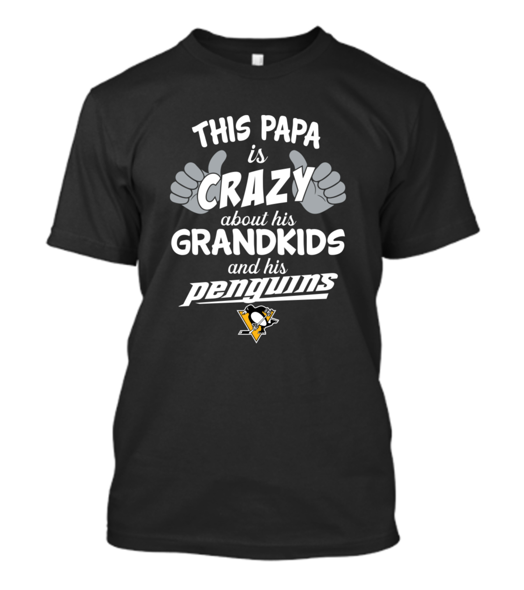 This Papa Is Crazy About His Grandkids And His Penguins T-Shirt