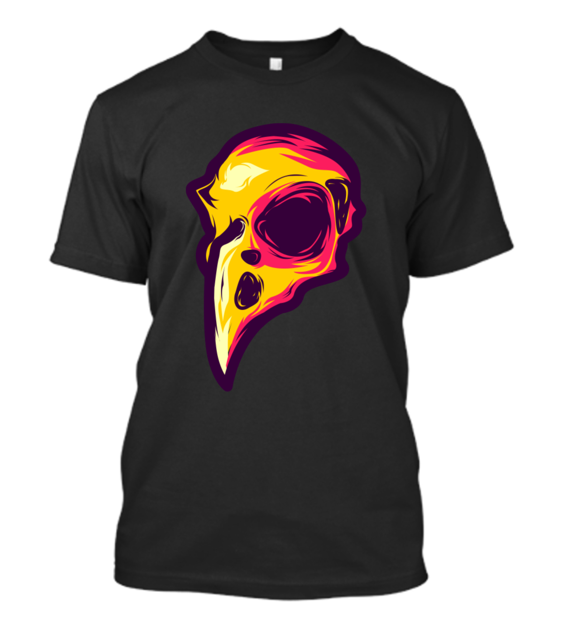 Pla Gue Vibrant Bird Skull T-Shirt