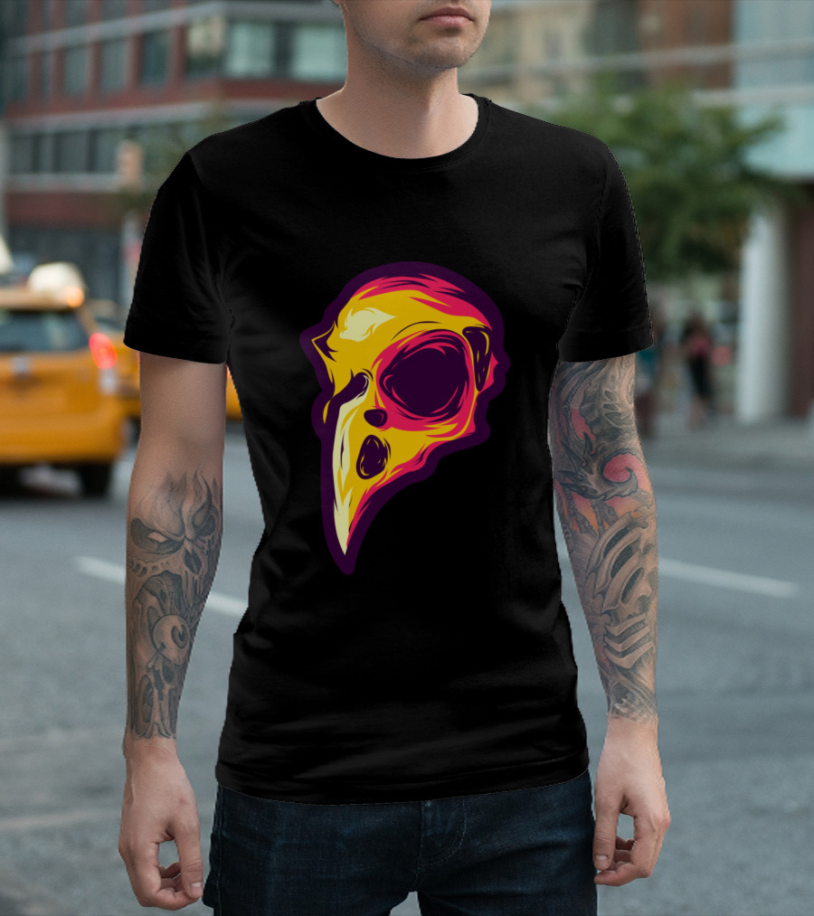 Pla Gue Vibrant Bird Skull T-Shirt