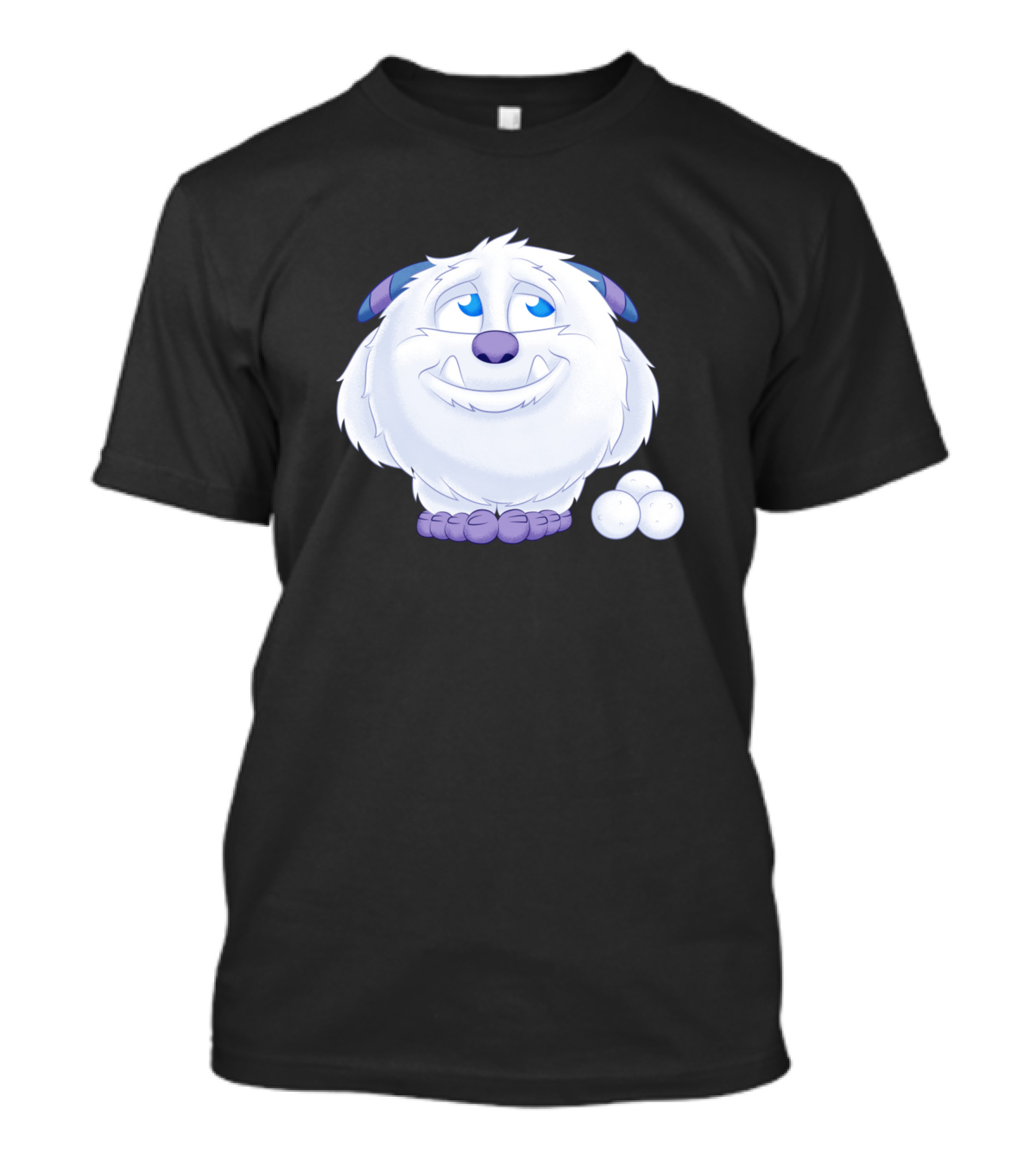 Adoraball Snowman Cute Fluffy Yeti With Snowballs T-Shirt