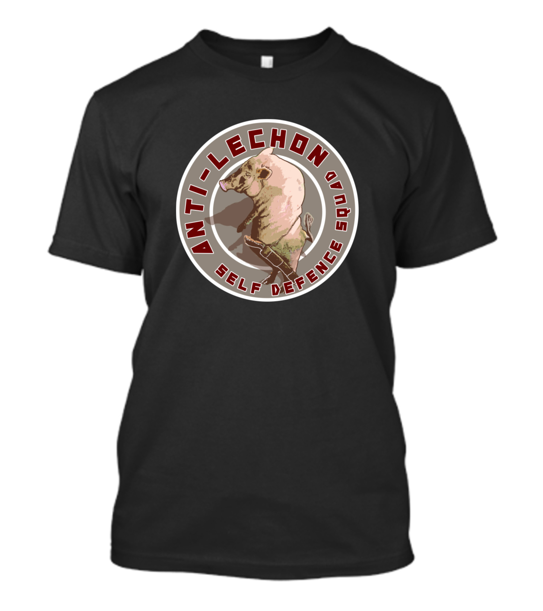 Anti Lechon Self Defense Squad Pig In Armor Emblem T-Shirt