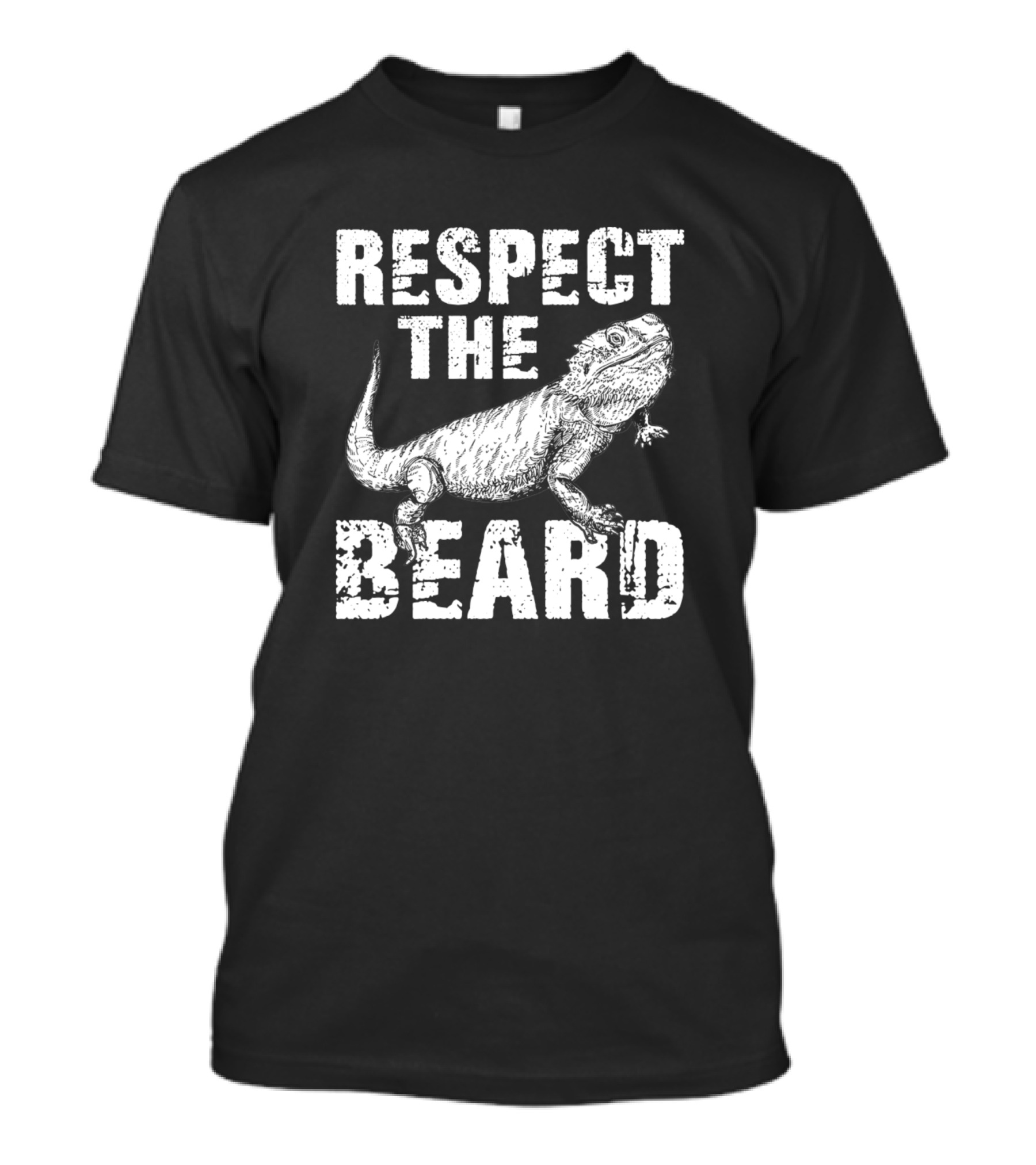 Respect The Beard Lizard And Reptil Bearded Dragon T-Shirt