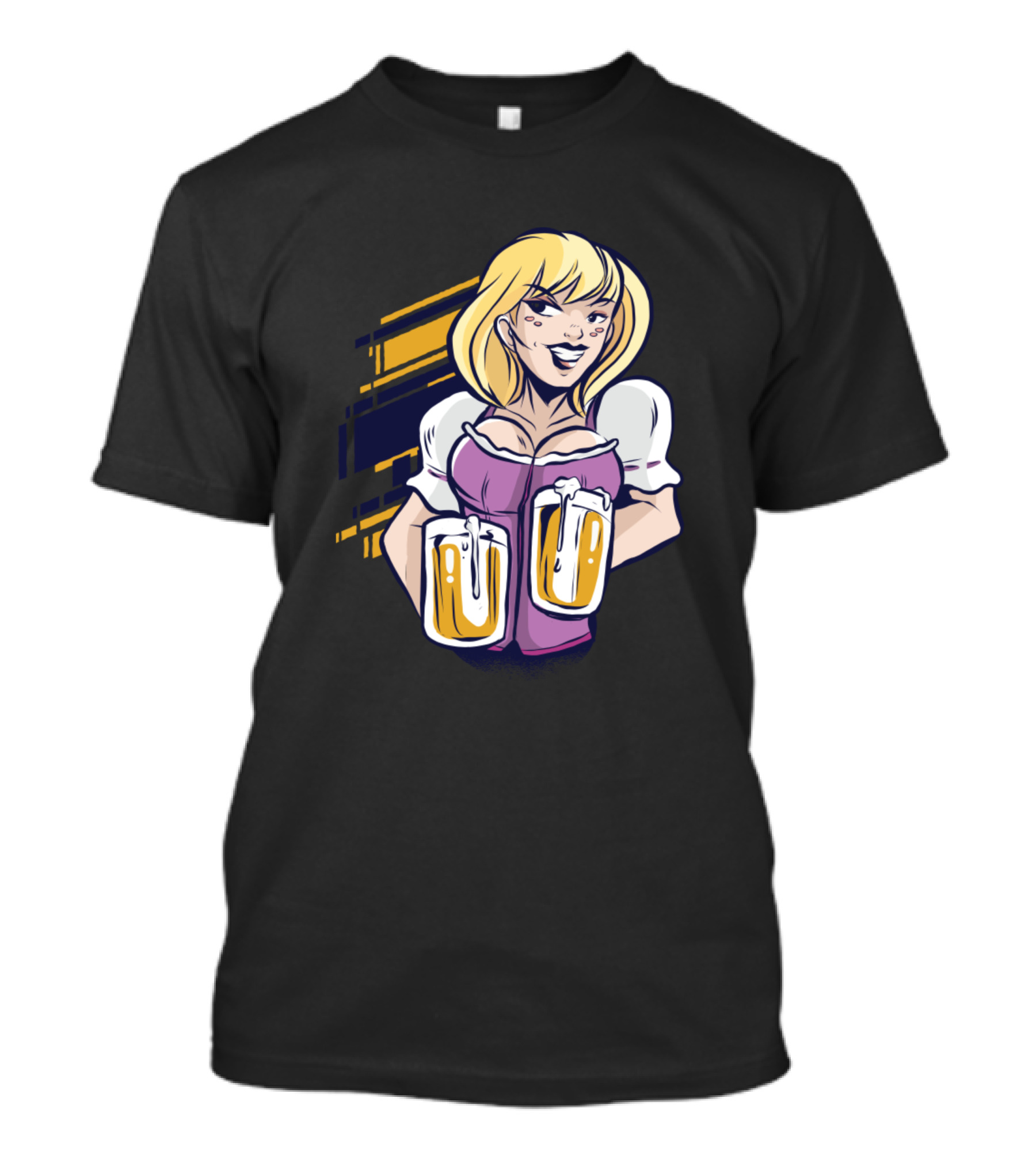 Beer Maiden Oktoberfest Brewery Blonde Humorous T-Shirt