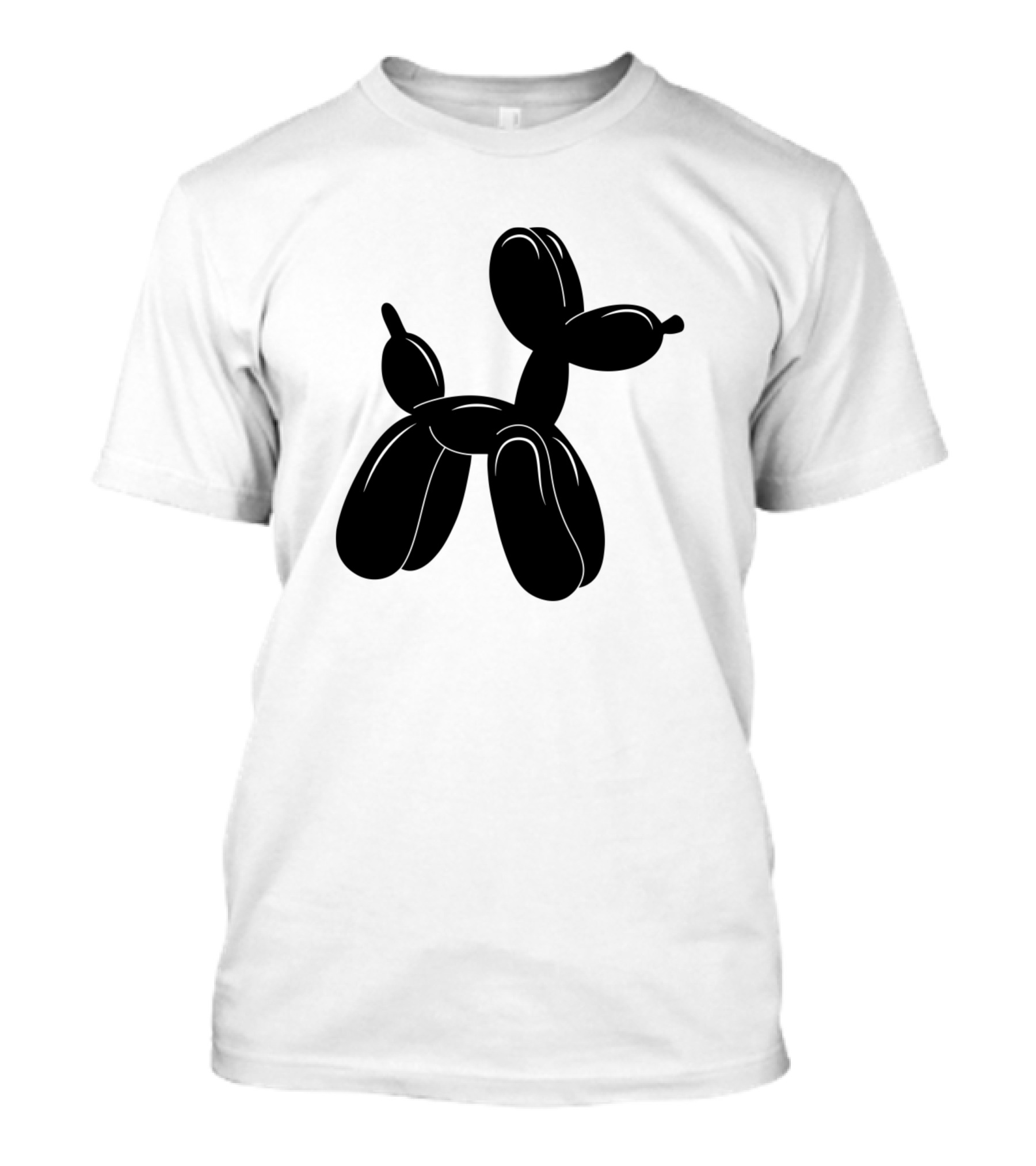 Black Balloon Dog Minimalist Art Pop Culture T-Shirt
