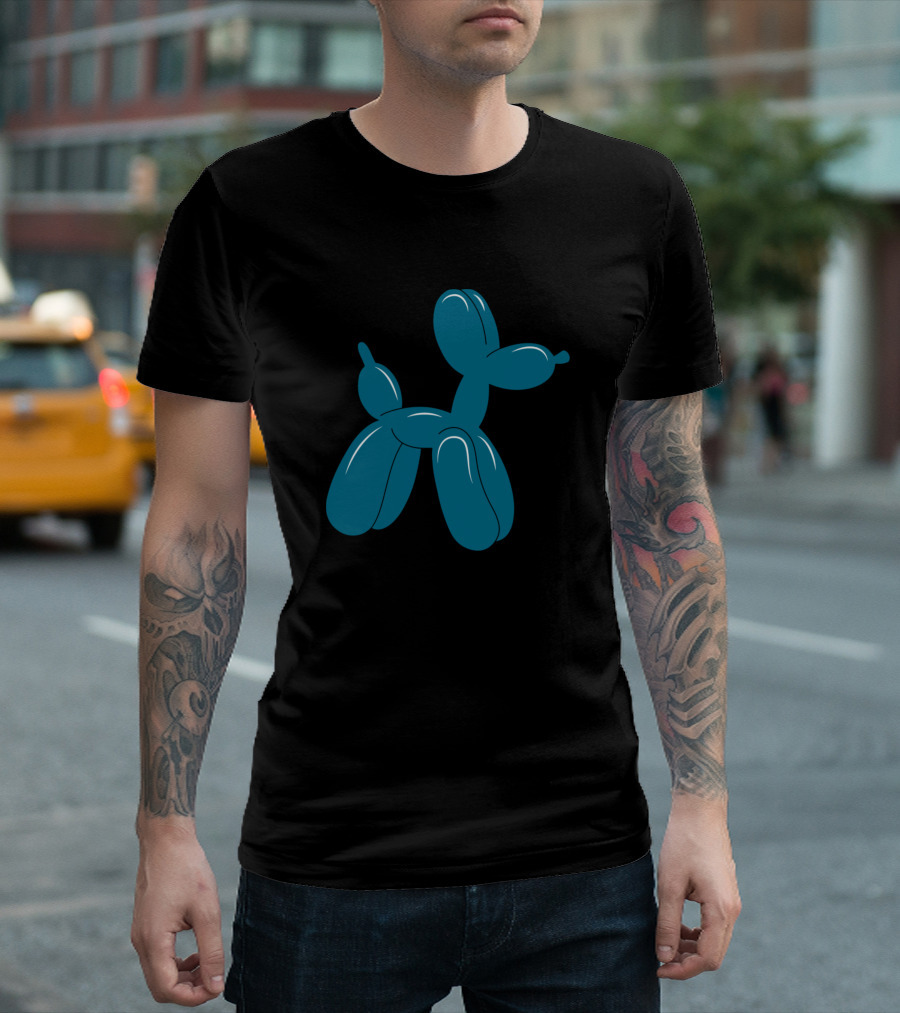 Blue Balloon Dog Sculpture T-Shirt