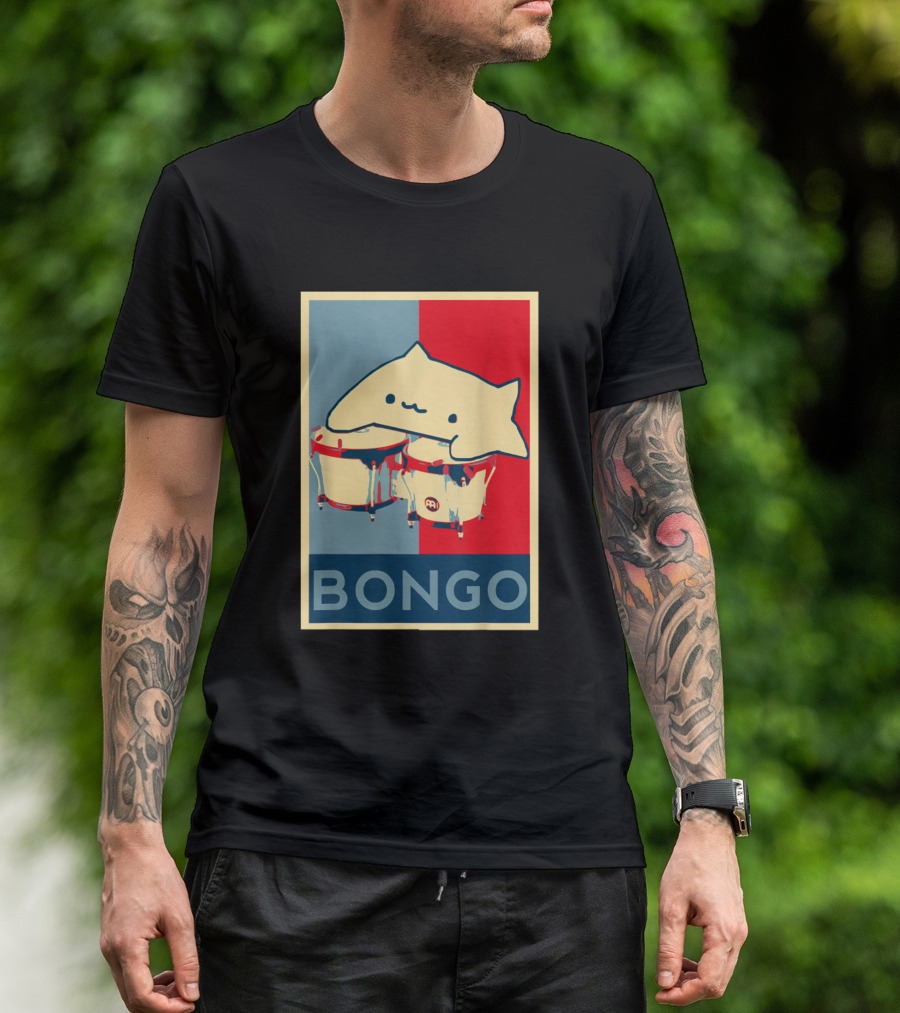 Bongo Cat Playing Drums In Hope T-Shirt