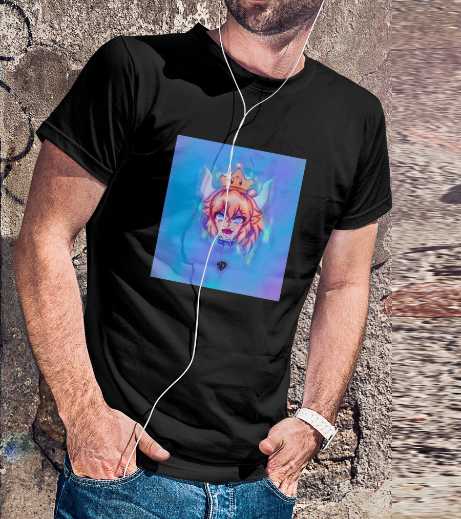 Bowsette Drip Crowned Fiery Horned Character T-Shirt