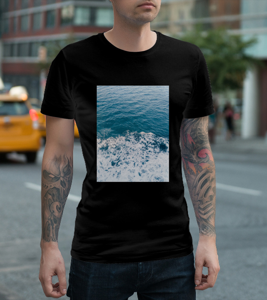 Calming Sea Waves Ocean Water Texture T-Shirt
