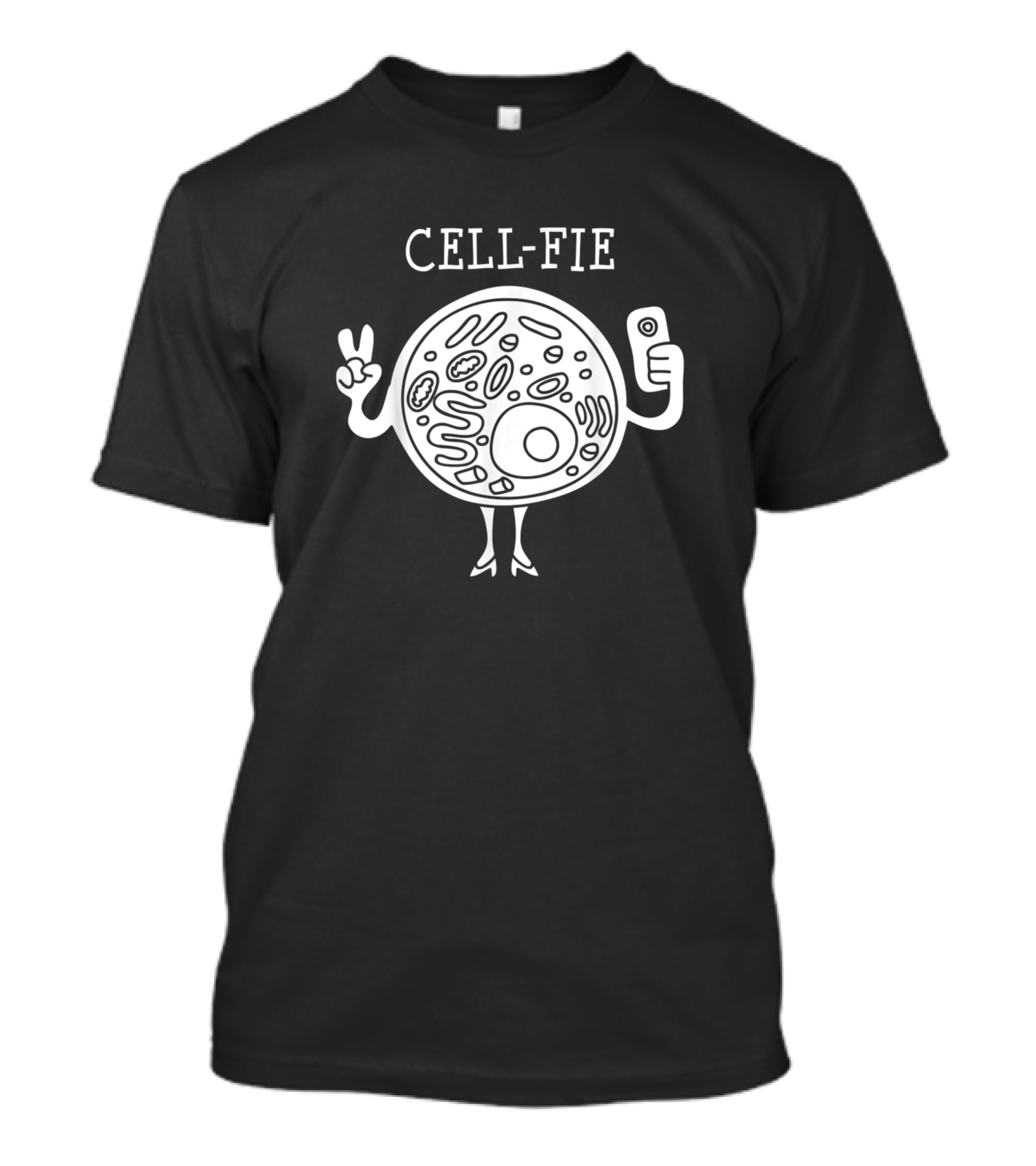 Cell Fie Science Pun Teacher Biology Student Funny Cell Selfie T-Shirt