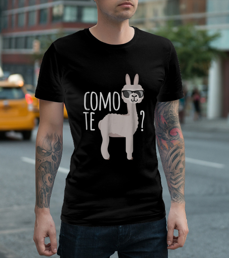 Como Te Llama Funny Cool Llama T-Shirt