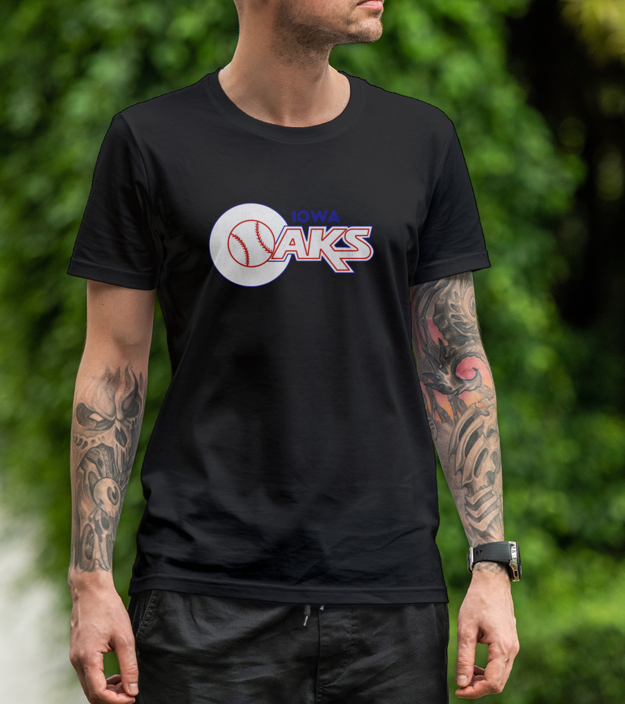 Iowa Oaks Baseball Vintage Logo 1979 T-Shirt