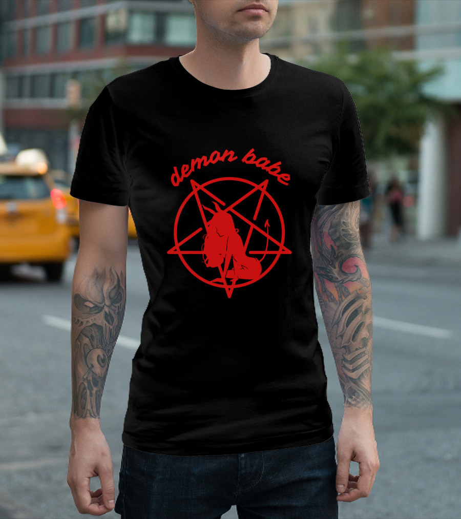 Demon Babe Red Pentagram T-Shirt