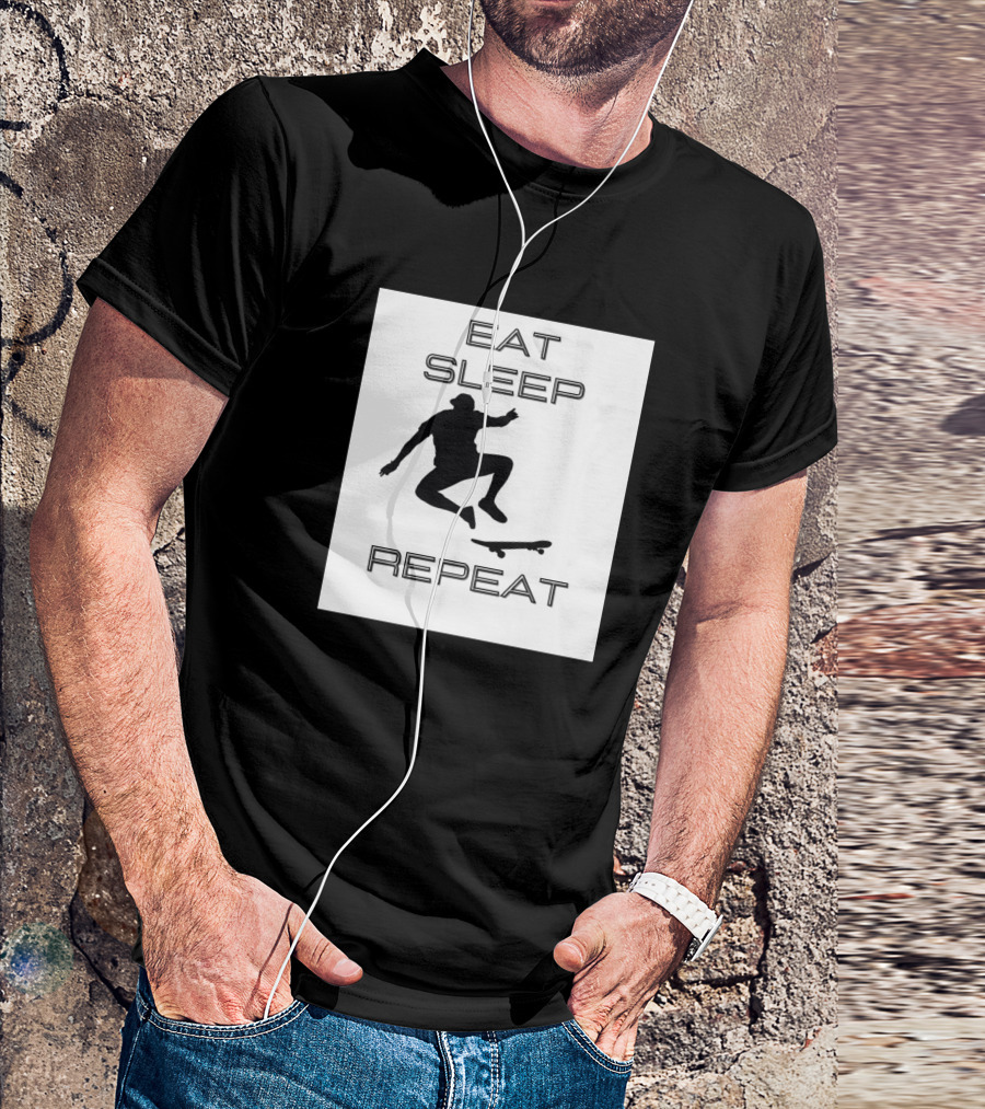 Eat Sleep Skateboard Trick Repeat T-Shirt