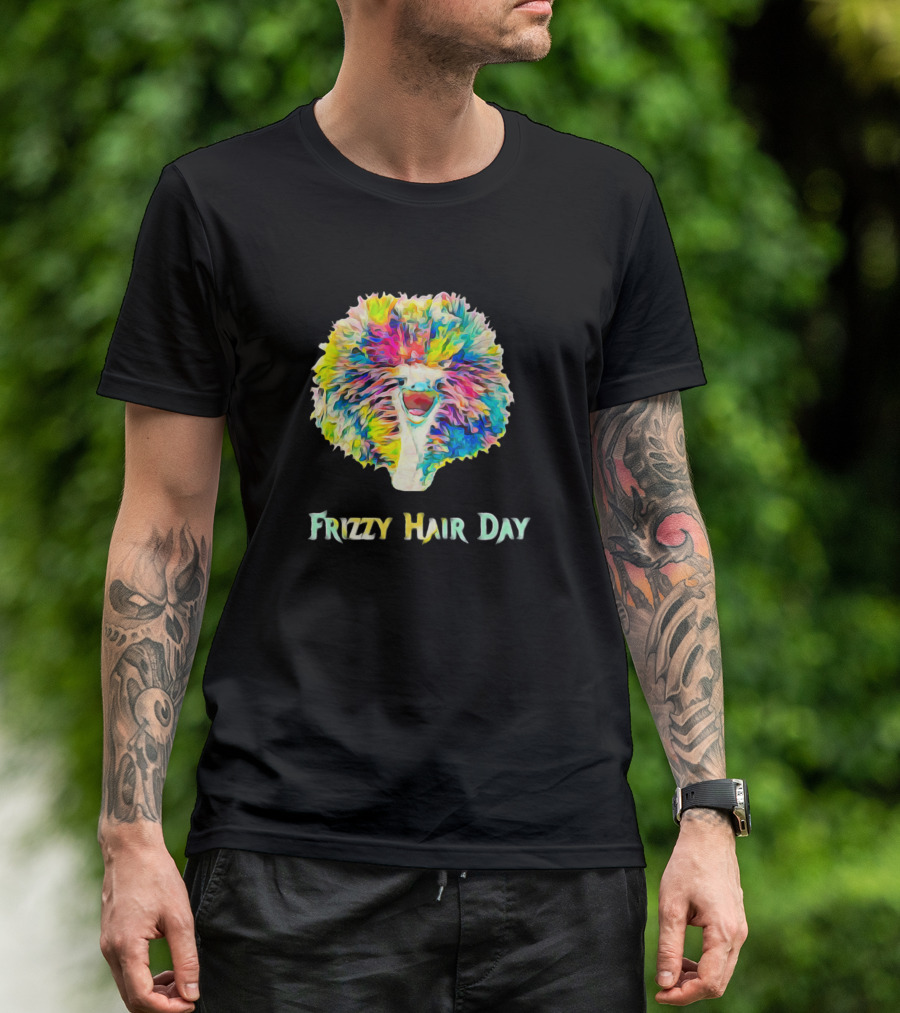 Frizzy Hair Day Vivid Colorful Hair T-Shirt