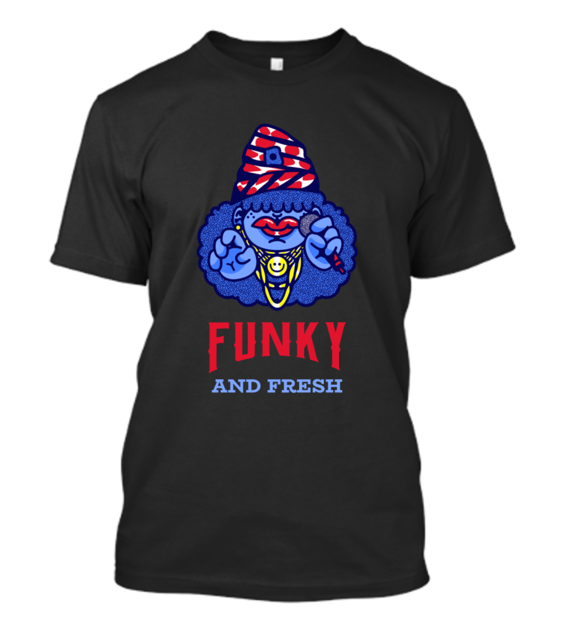 Funky And Fresh B Girl With Microphone And Striped Hat T-Shirt