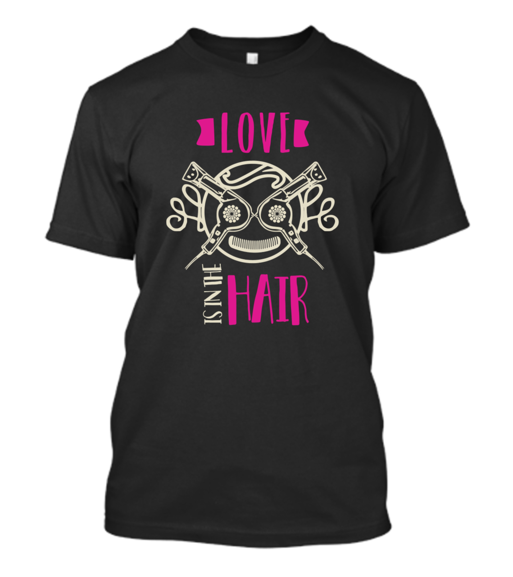 Love Is In The Hair Hairdresser Barber T-Shirt