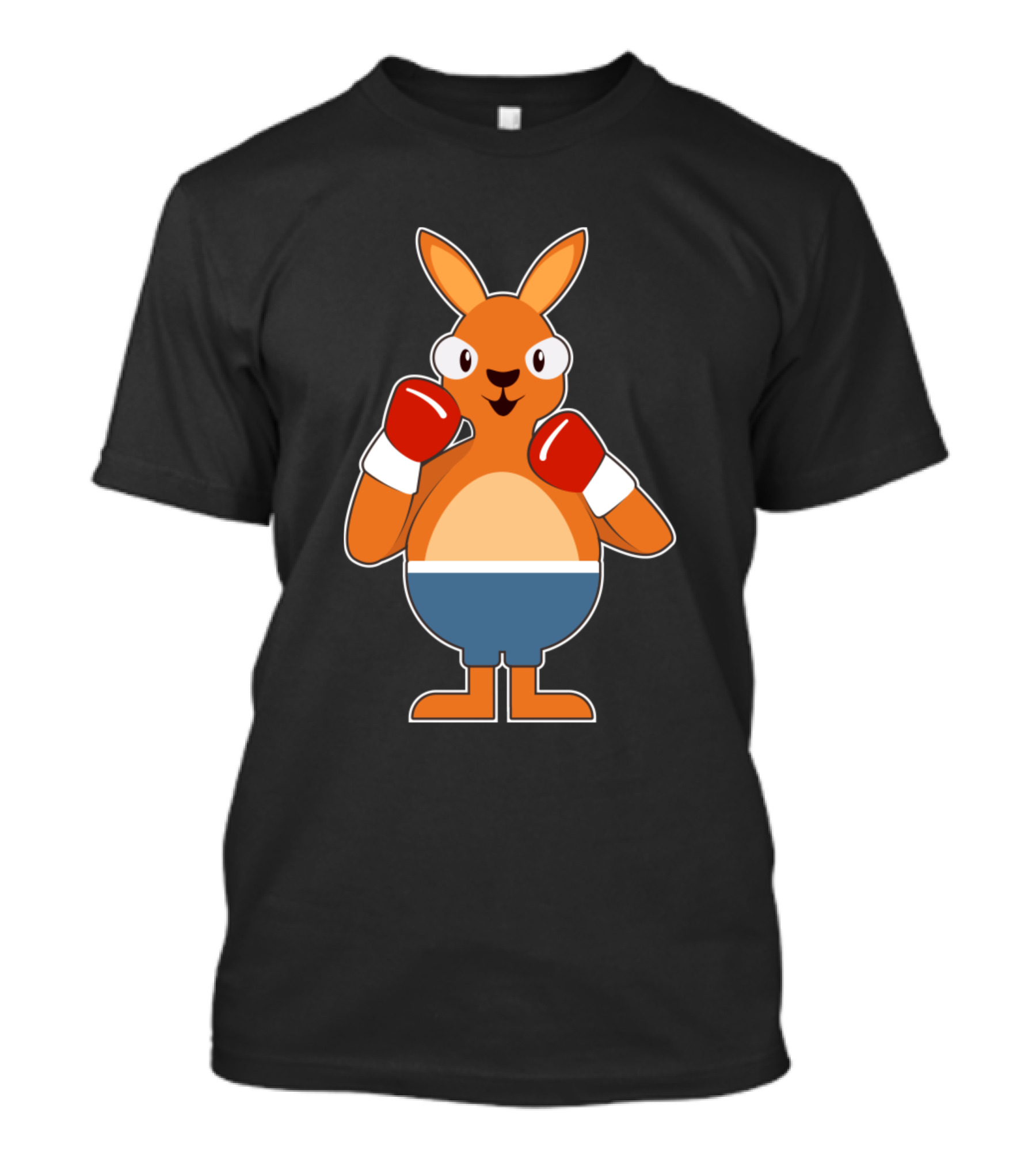Kangaroo Boxer In Blue Shorts And Red Boxing Gloves T-Shirt