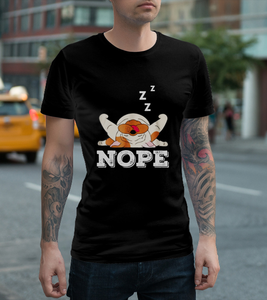 Nope Lazy Sleeping English Bulldog Dog Puppy Lover T-Shirt