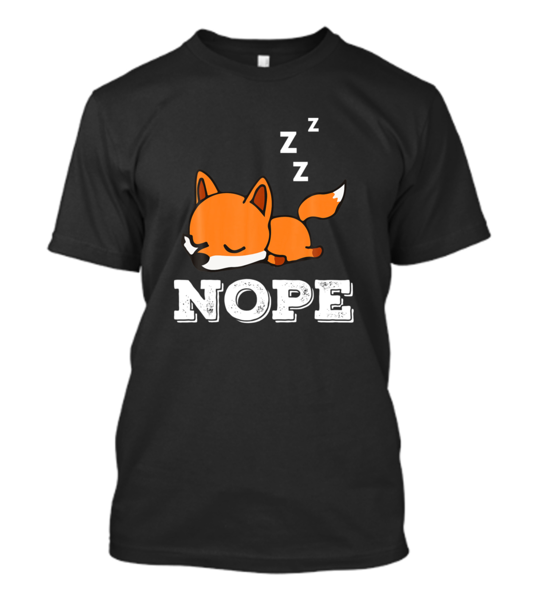 Nope ZZZ Lazy Fox Puppy Lover T-Shirt